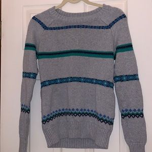Old Navy striped gray sweater size medium